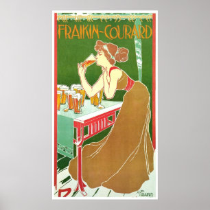 Poster Brasserie Fraikin Courard 1900 ~ Anúncio Vintage