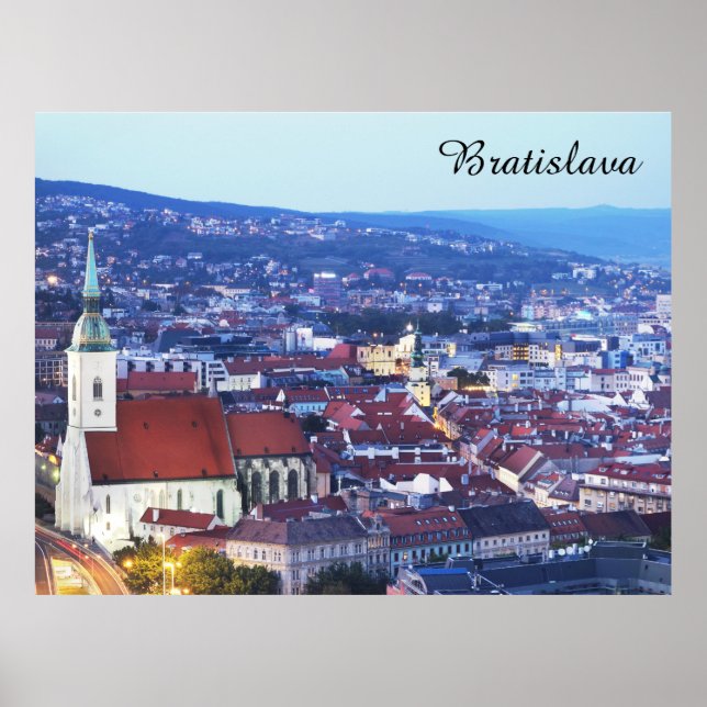 Poster Bratislava Eslováquia Cidade Viagem Foto (Frente)