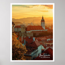 Poster Bratislava Slowakia Art viagem
