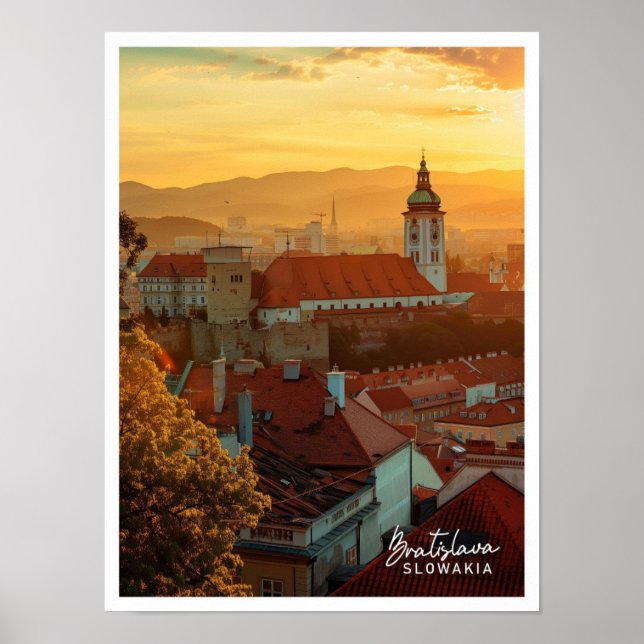 Poster Bratislava Slowakia Art viagem (Frente)