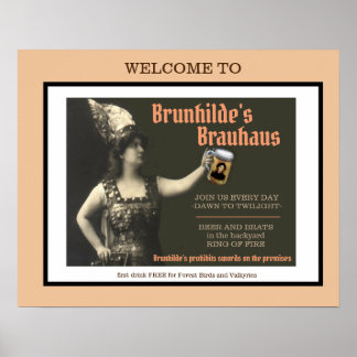 POSTER BRAUHAUS DE BRUNHILDE
