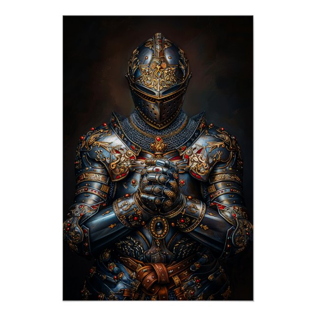 Pôster Brave Medieval Knight (Frente)