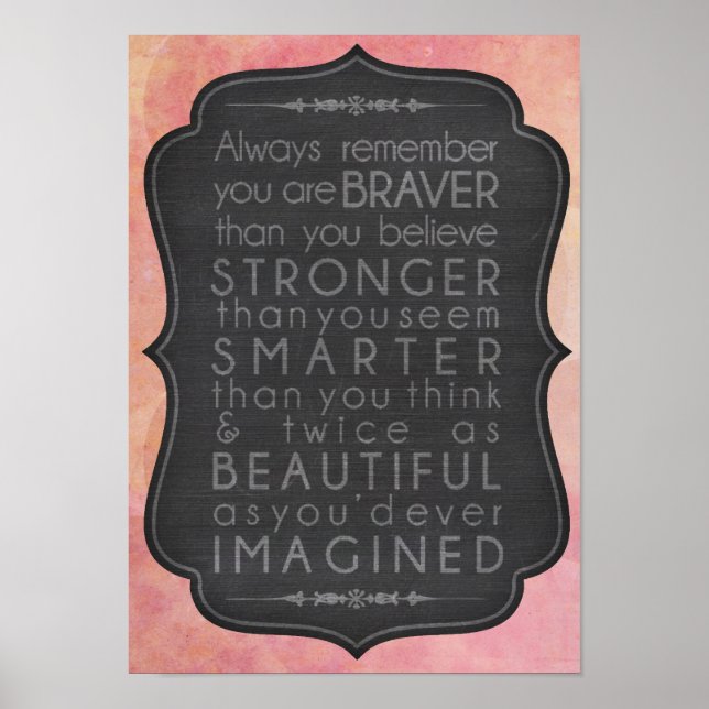 Poster Braver Fortalecida Mais Inteligente e Linda Inspir (Frente)