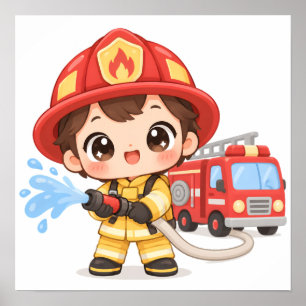 Poster Bravinho Bombeiro