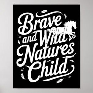 Poster Bravo E Selvagem Crianças Equestrianas & Hor