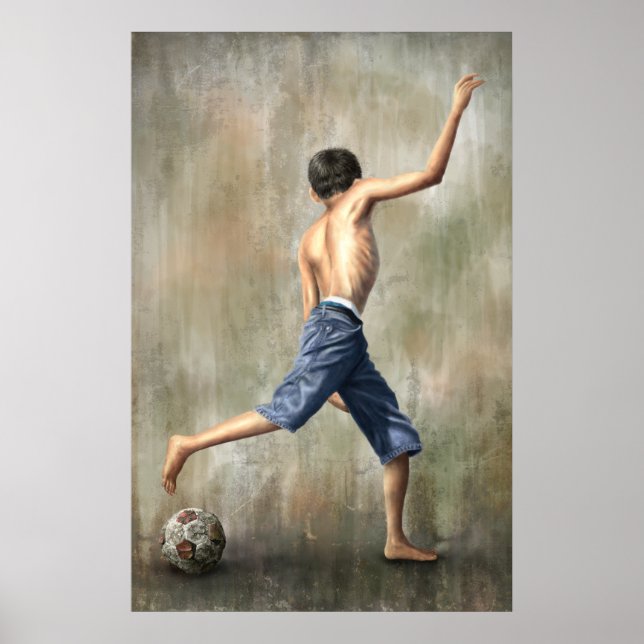 Pôster Brazil 2014 The Desire Soccer Art by Jackie Liao (Frente)