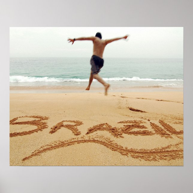 Poster BRAZIL. Barechest man wearing a swimming suit (Frente)