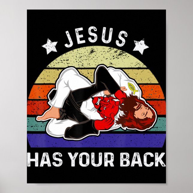 Poster Brazilian Jiu Jitsu Shirt Jesus Shirt Jesus Has Yo (Frente)