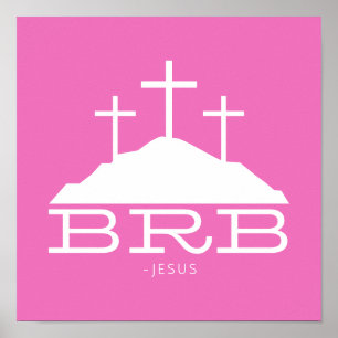 Poster BRB Jesus Cruz Calvário Religioso Páscoa Cristão