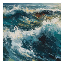 Break Beach Waves, tema Pintura