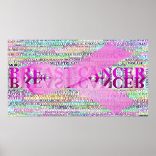 Pôster Breast Cancer Ribbon Art