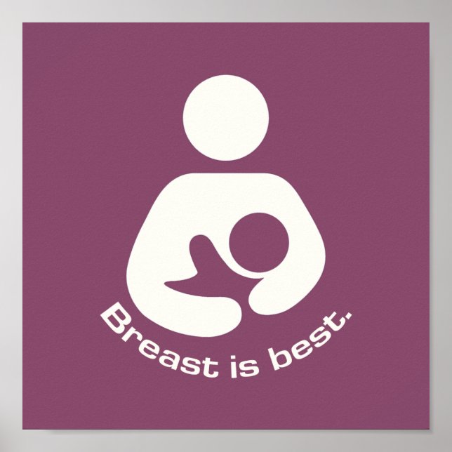 Poster Breast É O Melhor Ícone - Mauve (Frente)