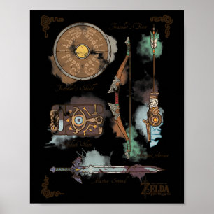 Poster Breath Of The Wild Link Inventory Graphic