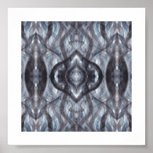 Breathe Abstract Dark Blue Black Watercolor Art