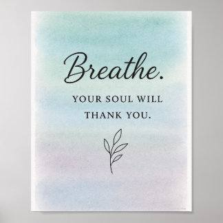 Poster Breathe Wall Art