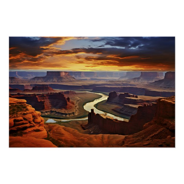 Pôster Breathtaking Sunset at the Grand Canyon (Frente)