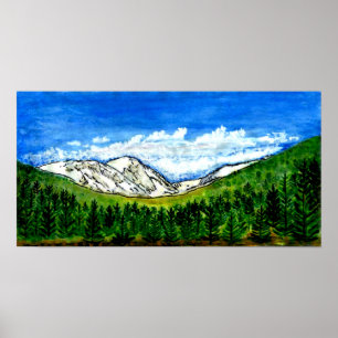 Pôster Breckenridge CO 1999 Art The MUSEUM Zazzle Gifts