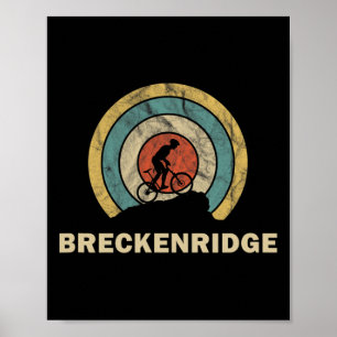 Poster Breckenridge Colorado Ciclismo Retro Mtb