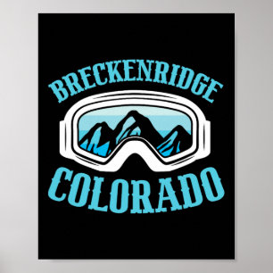 Poster Breckenridge Colorado Ski Mountain Skiier