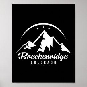 Poster Breckenridge Colorado Ski Resort Skiing Snowboardi