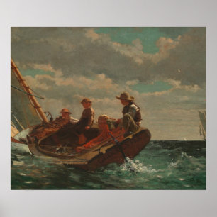 Pôster Breezing Up (Um Vento Favorável) de Winslow Homer