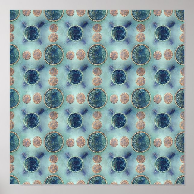 Poster Breezy Patina Wallpaper with Ethereal Mist Texture (Frente)