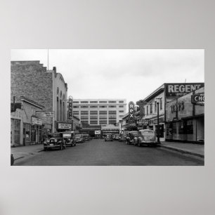 Pôster Bremerton, fotografia da opinião da cidade da cen