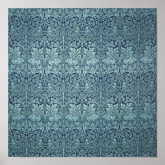 Poster Brer Rabbit de William Morris, Padrão Têxtil (Frente)