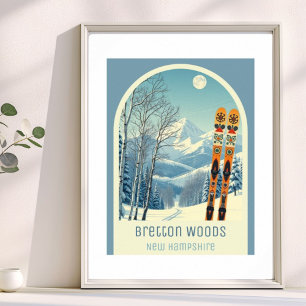 Poster Bretton Woods New Hampshire esqui