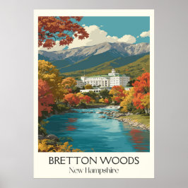 Poster Bretton Woods New Hampshire Outono
