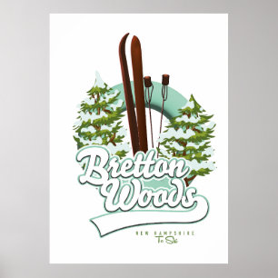 Poster Bretton Woods New Hampshire ski logo
