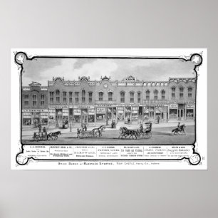 Pôster Brick Business Row New Castle Indiana