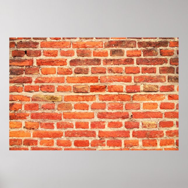 Poster Brick wall texture brick wall (Frente)