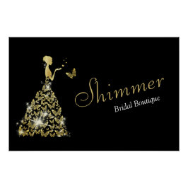 Pôster Bridal Boutique Business do Vestido do Casamento