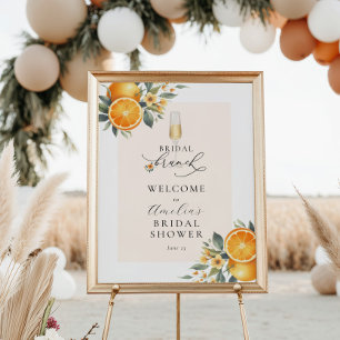 Poster Bridal Brunch - Sinal de boas-vindas do Chá de cas