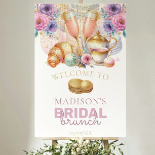 Poster Bridal Brunel Pastel rosa Dourado Boas-vindas