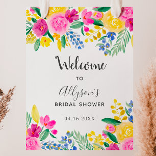 Poster Bridal floral de cor d'água floral