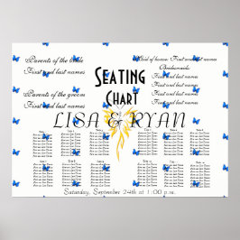 Pôster Bridal Seating Chart Personalize Destiny Destiny'S
