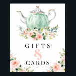 Poster Bridal Shower Tea Party Gifts And Cards Sign<br><div class="desc">Help your guests easily find the gift table with this lovely Gifts & Cards sign!

See the entire Bridal Shower Tea Party collection for more matching items!</div>