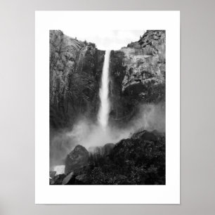 Poster Bridalveil cai em preto e branco