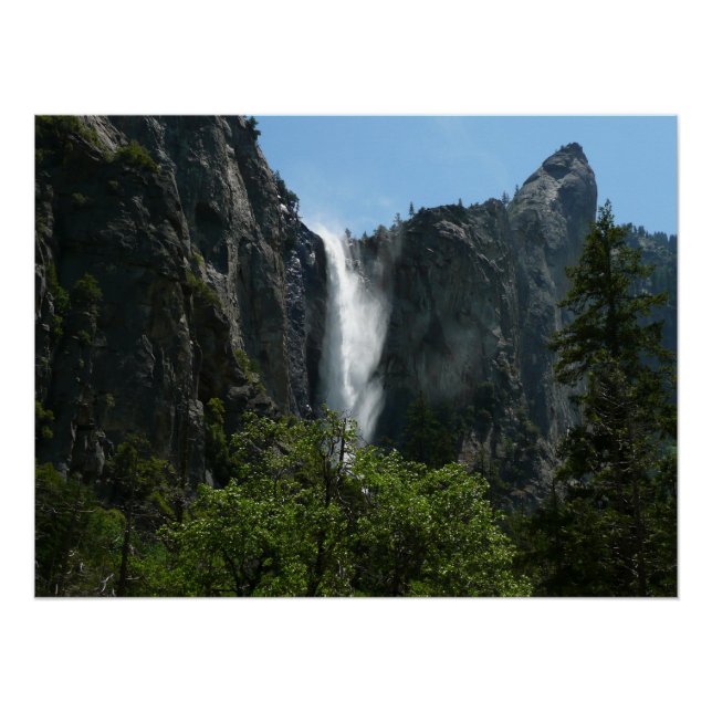 Pôster Bridalveil Falls no Parque Nacional de Yosemite (Frente)