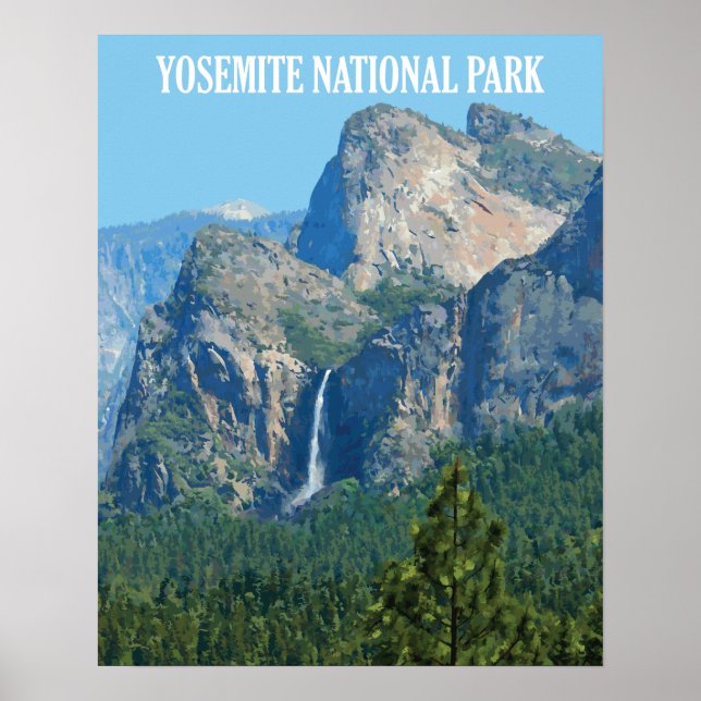 Poster Bridalveil Falls - Parque Nacional de Yosemite (Frente)