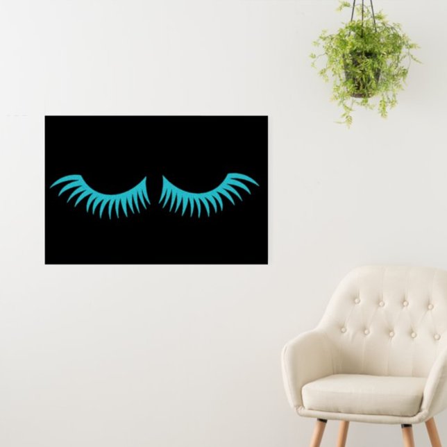 Poster BRIDE CO Darling Teal Blue Eyelashes Party (Criador carregado)