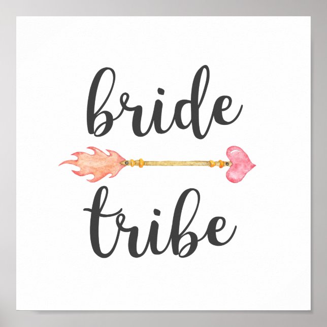 Pôster Bride Tribe Tribal Heart Arrow (Frente)
