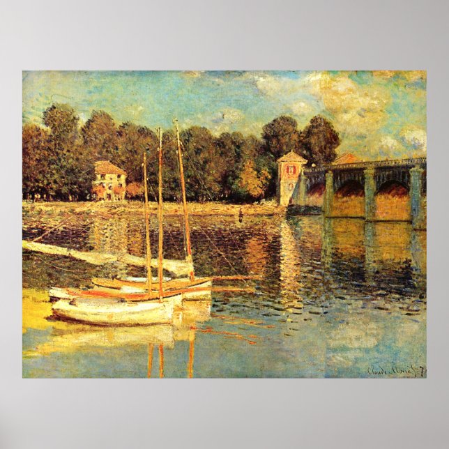 Poster Bridge at Argenteuil Claude Monet  (Frente)