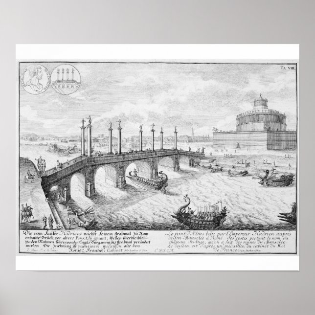 Poster Bridge of Aelius and Hadrian's Mausoleum (Castel S (Frente)
