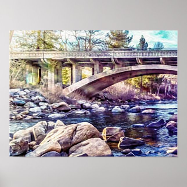 Poster Bridge on Truckee River at Verdi (Frente)