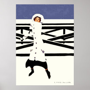 Poster Briga de Bola de Neve Garota Desaparecendo De C Co