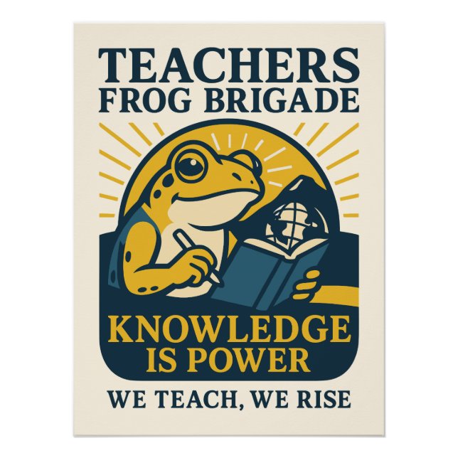 Pôster Brigada de Sapos Professores – Conhecimento É Pode (Frente)
