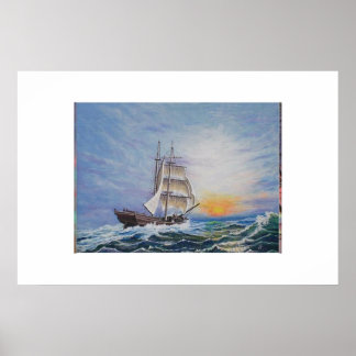 Poster Brigantine Em Mares Vivos